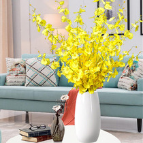 Large modern pure white ceramic flower vase living room dried flower insert fresh flower table floral decoration ornaments