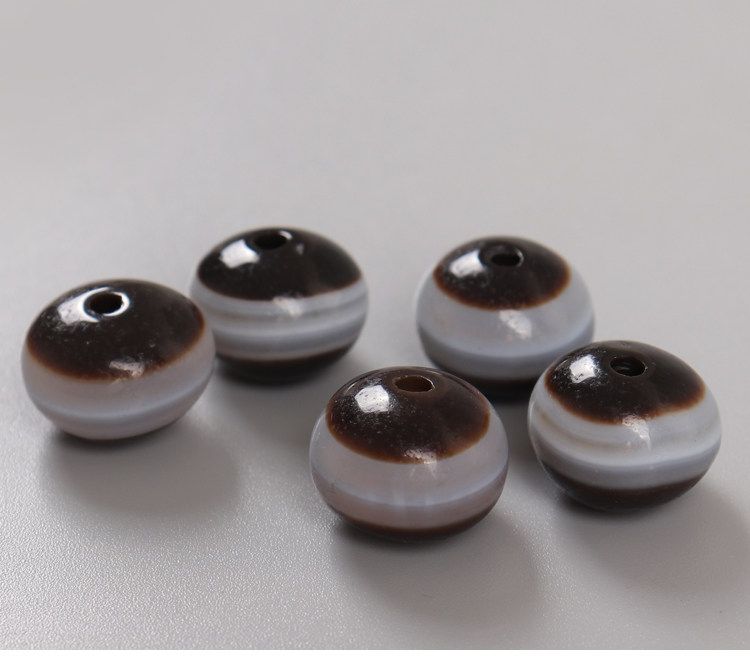 Украшения на руку 老矿西藏药师天珠 藏传天珠配饰 diy佛珠念珠多宝手串配珠真品