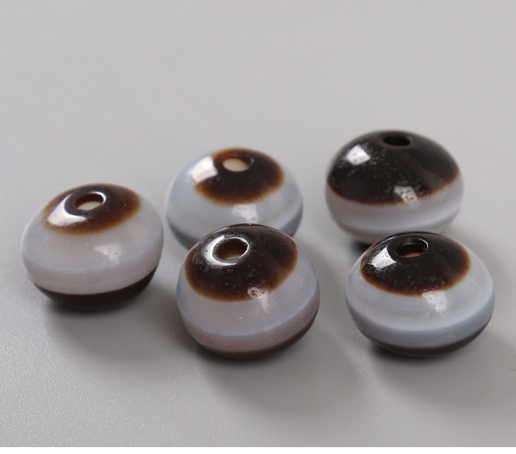 Украшения на руку 老矿西藏药师天珠 藏传天珠配饰 diy佛珠念珠多宝手串配珠真品