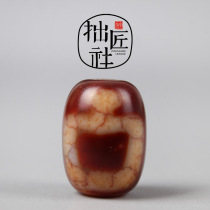 Tibetan Aquarius Old Dzi Beads Tibetan Fire Offering Dzi Beads Accessories DIY Buddha Beads Bracelet Top Beads with Beads Authentic Tibetan Products