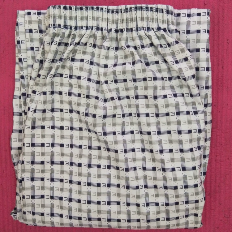 Quần Pajama cho nam Quần cotton rộng Quần kẻ sọc Trang chủ Cộng với phân bón Kích thước lớn Dệt bông Điều hòa thoải mái Cotton dệt kim