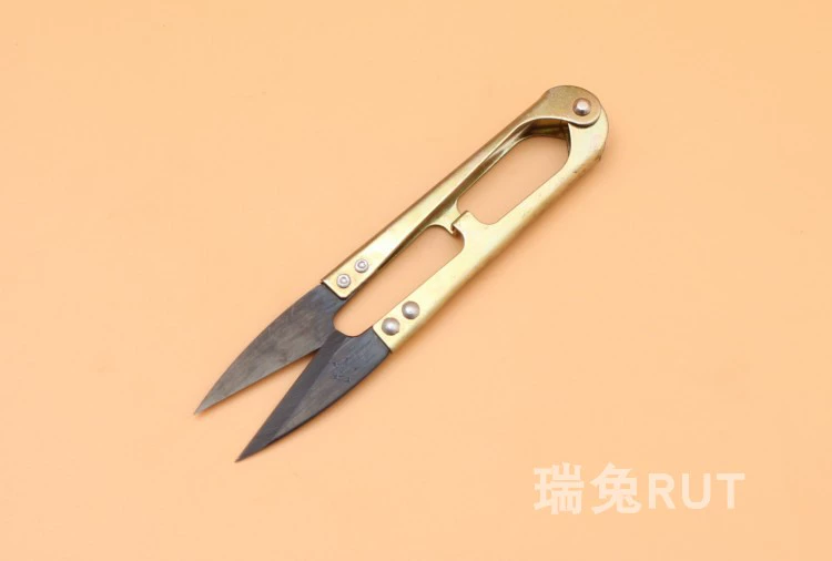 Kim loại kéo sợi chủ đề cắt giảm hình chữ U kéo lò xo kéo khâu kéo U Scissors - Công cụ & phụ kiện Cross-stitch