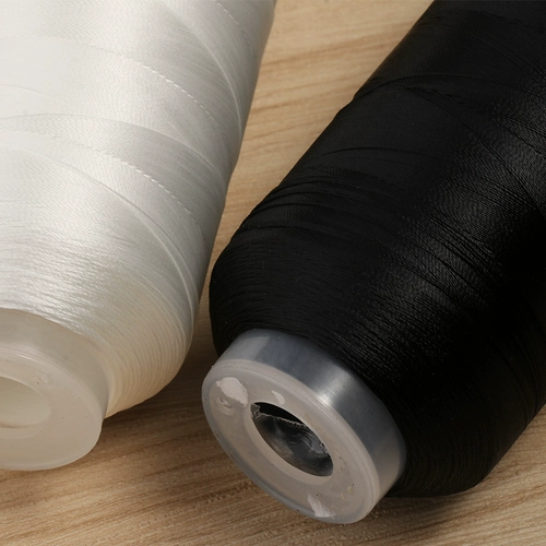 Высокопрочная нить 150D*3, черная и белая трехпрядная нить, нить для шитья кожаных петель, нить для шитья из полиэфирного волокна, нить для накладного пуховика