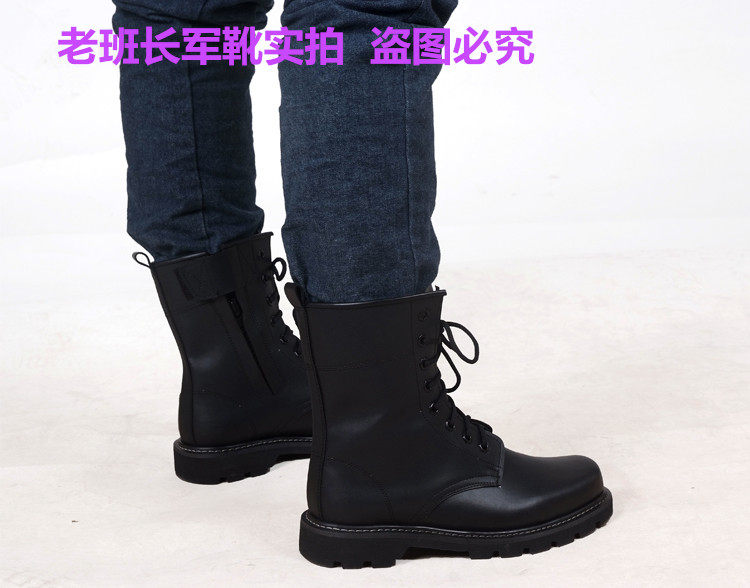 Boots militaires en cuir - porter - Ref 1400838 Image 30