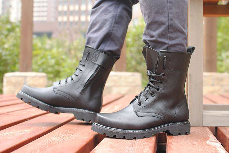 Boots militaires en cuir - porter - Ref 1397296 Image 25
