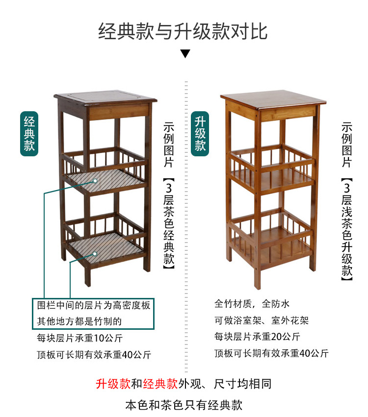 Kệ hoa tre phòng khách giá hiện đại tối giản xanh rắn tre giá gỗ bể cá khung nhiều lớp trong nhà hoa đứng - Kệ kệ để sách treo tường