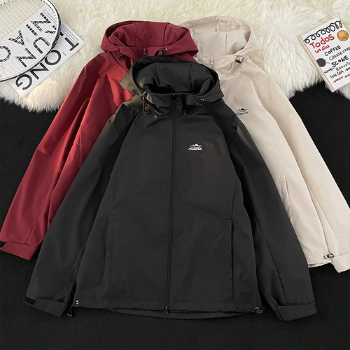 Японская дорожная весенняя куртка для влюбленных подходит для мужчин и женщин, водонепроницаемая альпинистская толстовка с капюшоном, тренд сезона, в американском стиле