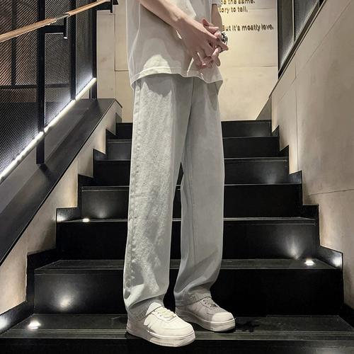 Весенние джинсы, штаны для отдыха, свободный прямой крой