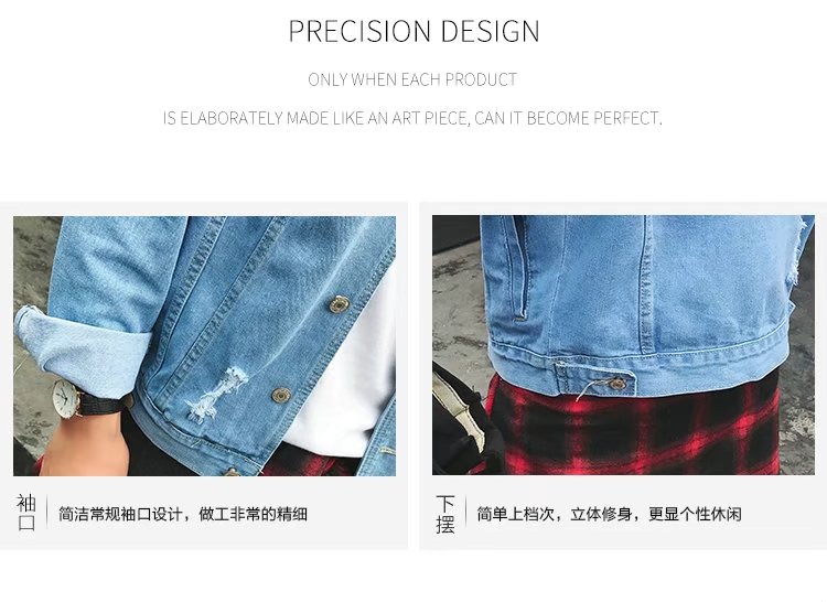 Hồng Kông phong cách đẹp trai denim áo khoác sinh viên Hàn Quốc mùa xuân ulzzang lỏng vài áo khoác xu hướng trai áo sơ mi