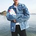 2020 rời Hàn Quốc phiên bản xu hướng sinh viên bf đẹp trai giản dị áo khoác áo khoác mùa xuân Breaking lỗ denim jacket nam giới. 