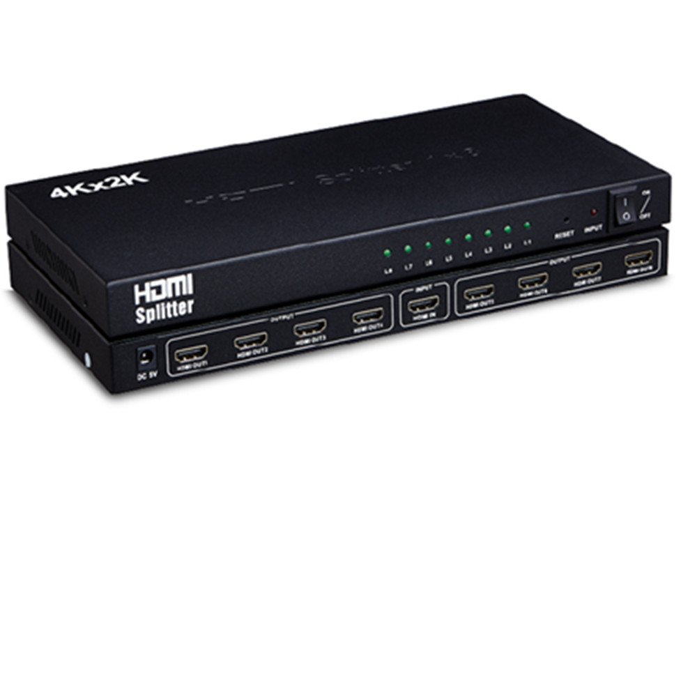 HDMI one point eight high-definition video distributor computer motor top box display 1 in 8 out splitter 4K30HZ