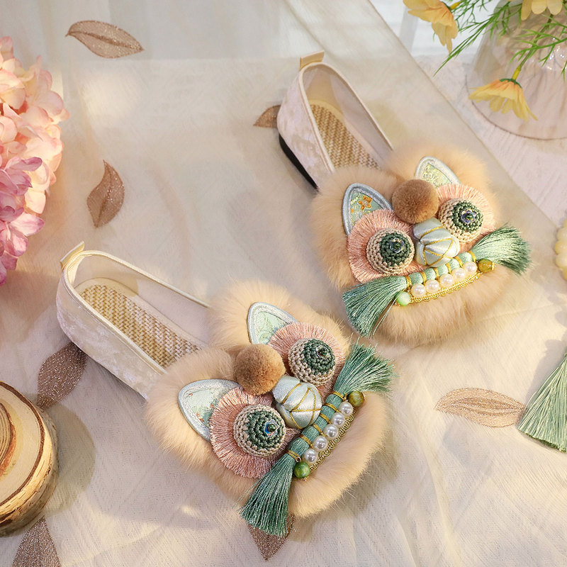 Adult Tiger Head Shoes for Women 2026 New Retro Ethnic Style Embroidered Shoes Soft Sole Non-Slip Versatile Hanfu Matching Single Shoes Adult Tiger Head Shoes for Women 2026 New Retro Ethnic Style Embroidered Shoes Soft Sole Non-Slip Versatile Hanfu Matching Single Shoes