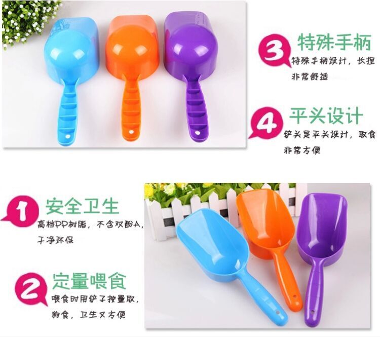 Thức ăn cho chó, thức ăn cho chó, xẻng muỗng, xẻng thực phẩm, thìa thức ăn cho mèo, tay không còn dầu mỡ nữa bình nước gắn chuồng