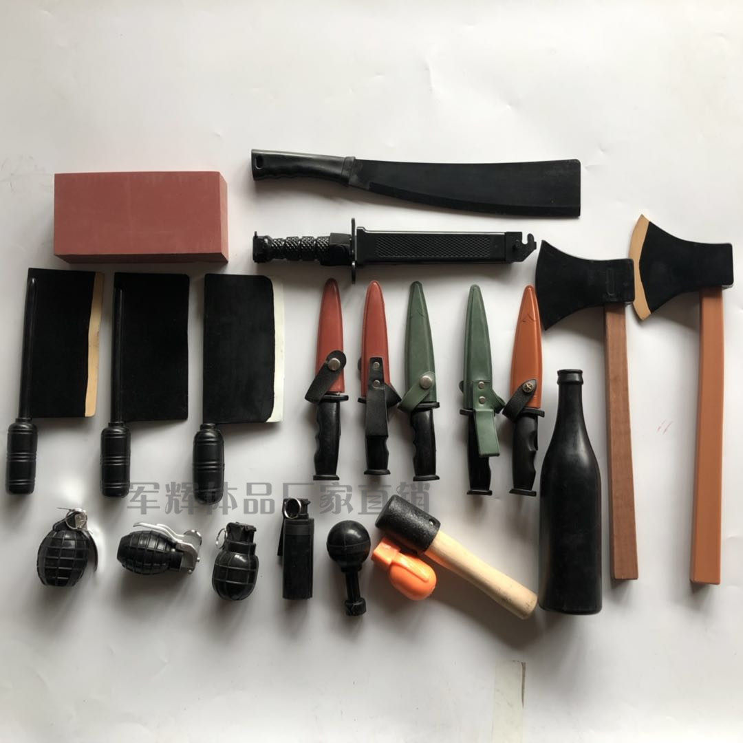 Rubber knives movie props knives stage performance military training props knives martial arts punch training props rubber kitchen knives