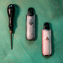 Electronic protective cover is suitable for Yueke RELX4 generation 5 generation rechargeable leather hand-made cowhide creative eye gift