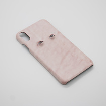 HEAT A Pink Hand-made Cowhide Phone Case for iPhone xs 11 Huawei Holster Eyes Handmade