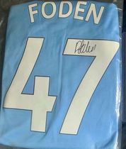 Crown Phil Foden Phil Foden pro-autograph Manchester City team football jersey ZX