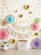 Happy Birthday Ritual Decoration Girl Baby Flag Background Wall Home Children Balloon Party Scene Arrangement