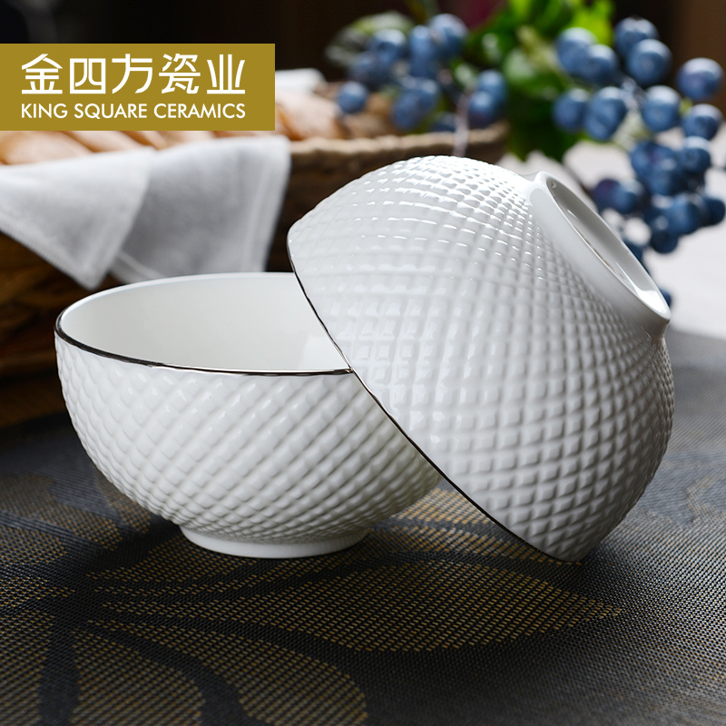 Tangshan ipads China creative embossed diamond up phnom penh home party Korean ipads porcelain tableware suit dishes dishes suit