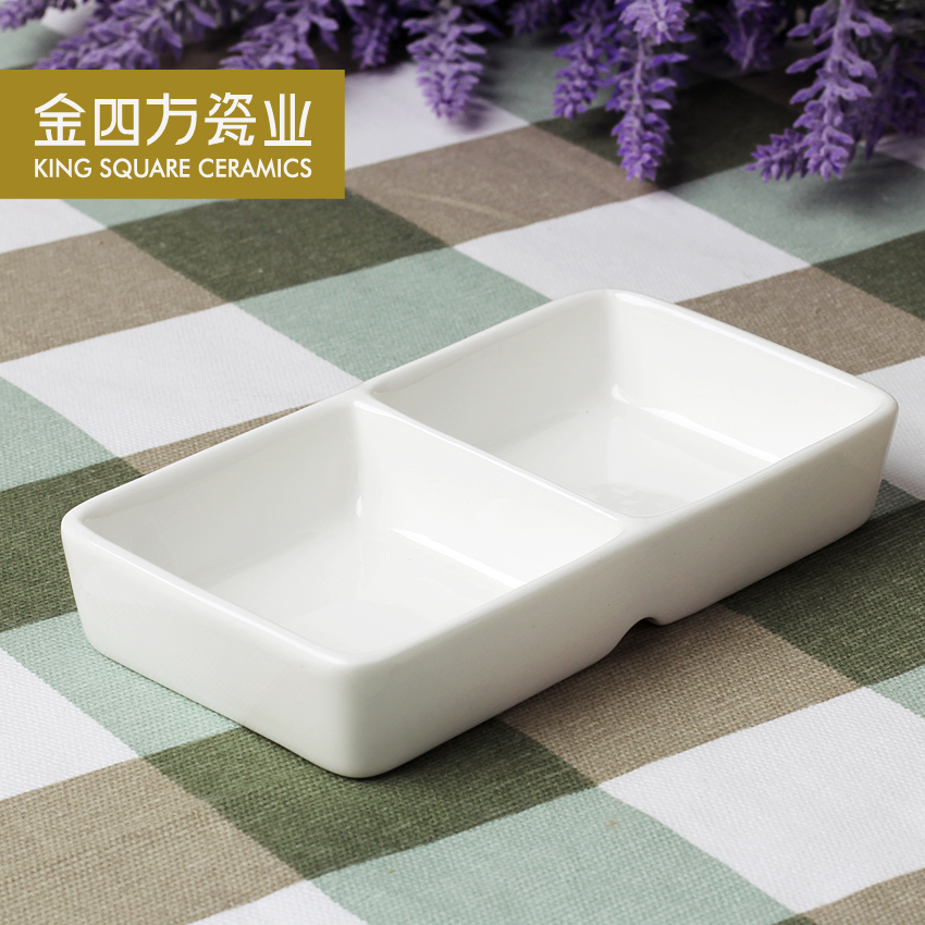 Gold square pure white ipads China fashion flavor dish yuan pro ject - Korean Japanese dish dish to eat dish of sauce vinegar dish plate