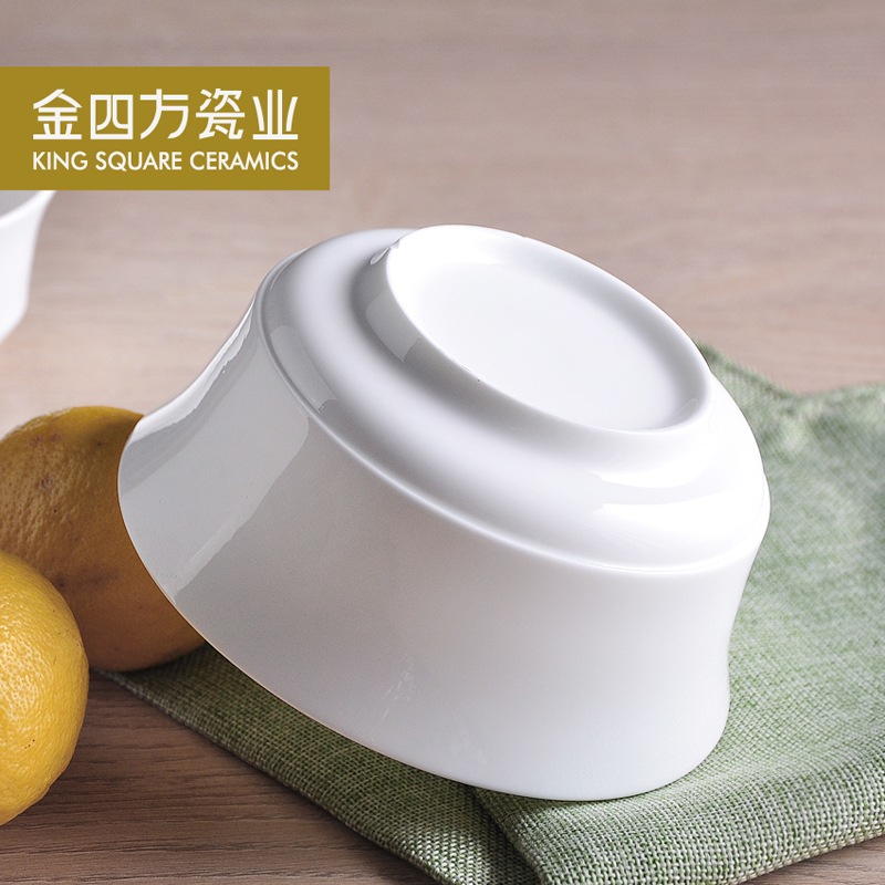 Gold square household bamboo bowl ipads porcelain prosperous bowl bowl of pure creative soup bowl Korean rainbow such as bowl can microwave ceramics