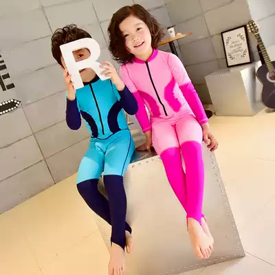 Children's swimsuit girls hot spring boys and girls winter swimsuit 2019 new warm quick dry diving suit