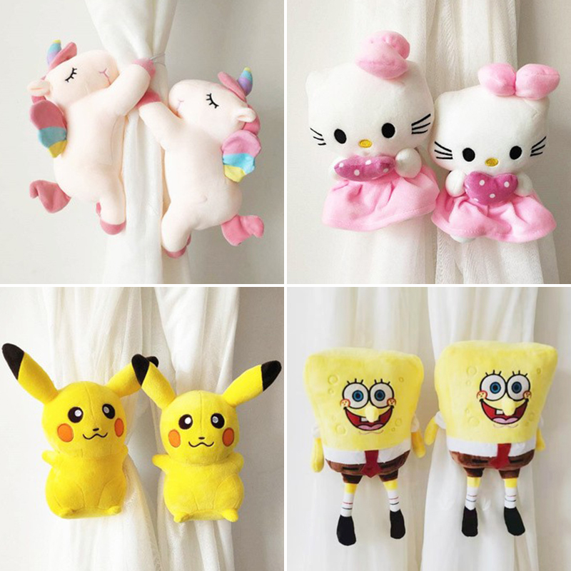 Straps curtain straps plush cute curtain accessories straps European creative curtain buckle elastic band style