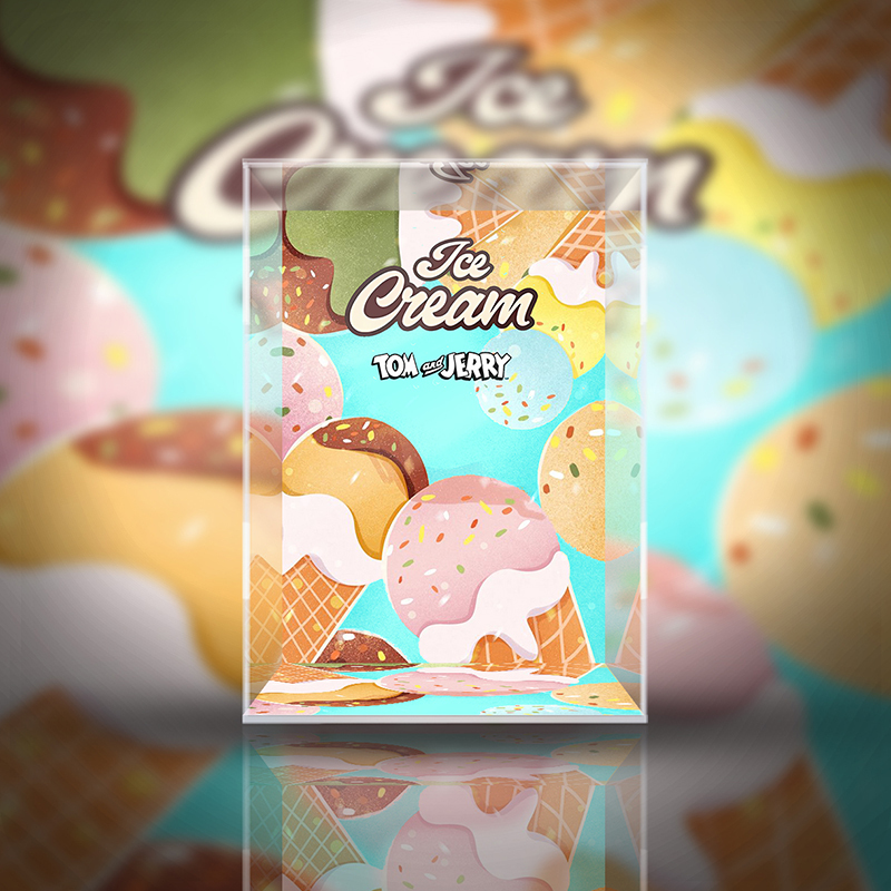 52Toys Tom and Jerry Ice Cream-Tom Ice Cream Trendy Acrylic Display Box 52Toys Tom and Jerry Ice Cream-Tom Ice Cream Trendy Acrylic Display Box