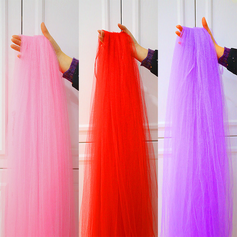 Gauze curtain Wedding wedding supplies Stair handrail decoration Yarn mesh yarn Snow yarn Wedding room pull flower arrangement Shaman cloth flower ball