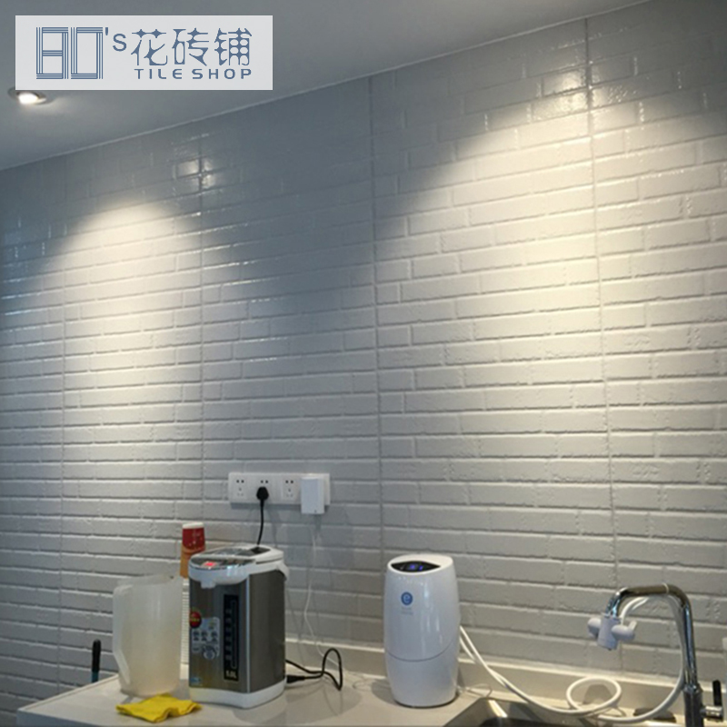 White cultural brick background wall Nordic living room dining room balcony tile black red exterior wall antique brick 300X600