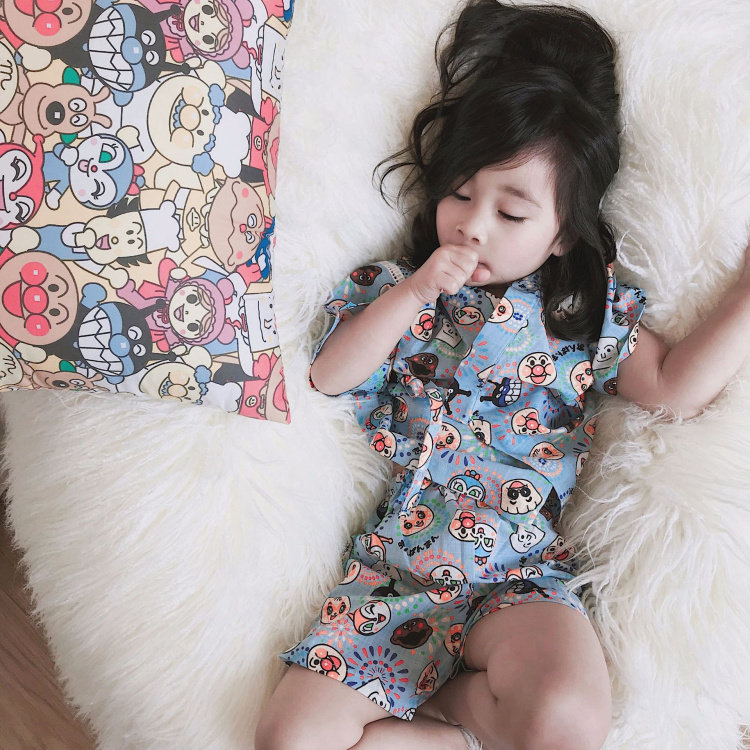 Bread Superman Home Suits Suit Children Day and Sleepwear Home short sleeve suit