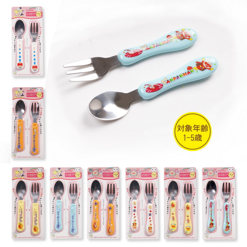 Bread large face Superman stainless steel fork spoon bread Superman Children's dining spoon Cutlery Cutlery Meal Fork Suit
