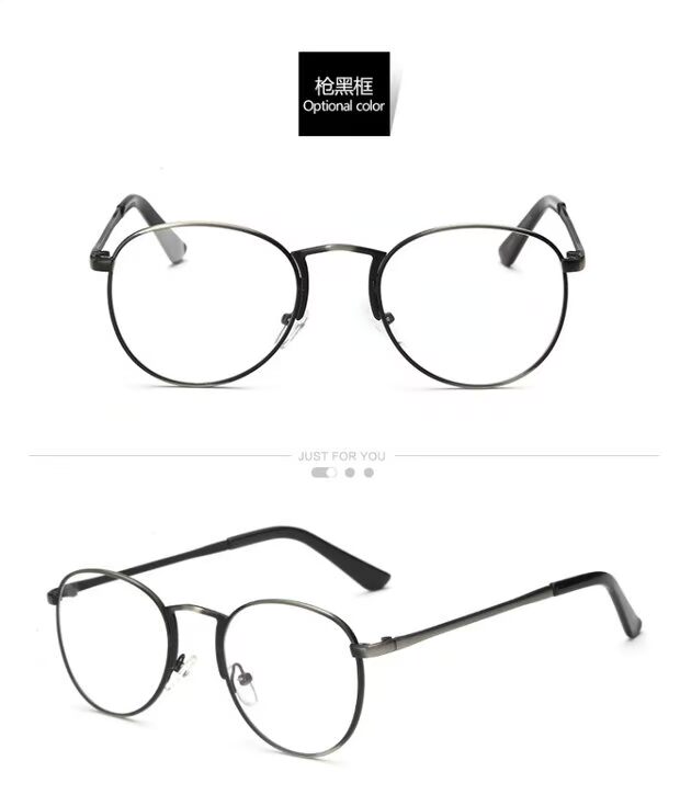 2016 mới thời trang full frame khung kim loại bên kính khung retro nam nữ khung gương lớn hộp mặt phẳng gương kính giả cận