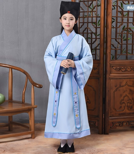 Chinese school Hanfu performance clothes girls classical dance clothes boys ancient clothes Chinese style book children's performance clothes children