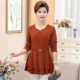 Áo sơ mi dài tay cho mẹ mùa xuân mới 40-50 áo phông trung niên chạm đáy áo sơ mi nữ trung niên mùa hè phù hợp với áo hai dây - Quần áo của mẹ vest nữ trung niên