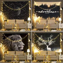 Background cloth ins Net Red live room bedroom dormitory wall cloth bedside layout tapestry hanging cloth room decoration renovation