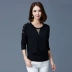 Áo sơ mi nữ mùa xuân và mùa thu 30 - 40 tuổi Mẹ tải áo mùa xuân cho nữ trung niên áo thun nữ dài tay mùa thu quần áo phụ nữ mặc các kiểu có áo đồ bộ tuổi trung niên Quần áo của mẹ