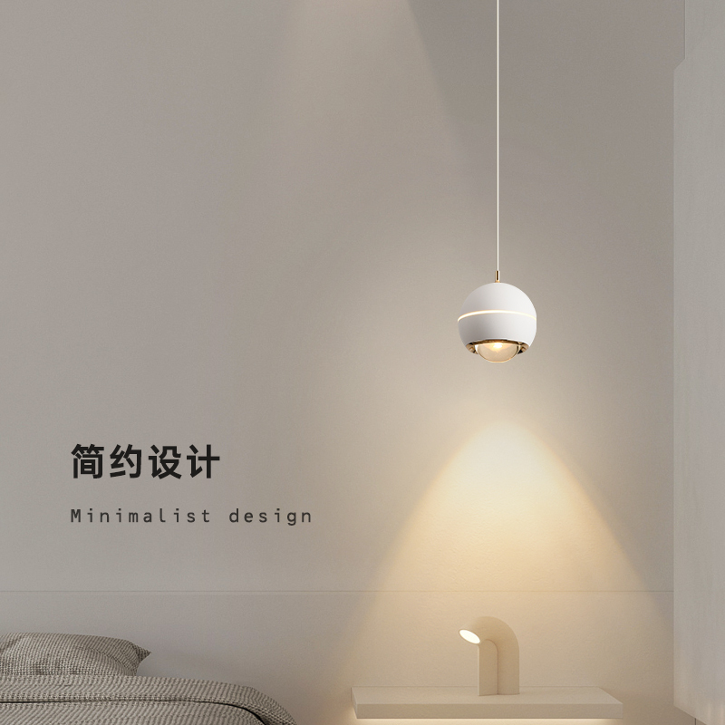Bedroom Bedside Chandelier Nordic Minimalist Dining Room Bar Study Pendant Light Modern Simple Adjustable Height Small Chandelier