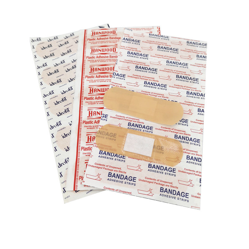 Widened type OK stretch waterproof OK stretch PE skin color hemostatic wound tape microporous breathable 50 pieces
