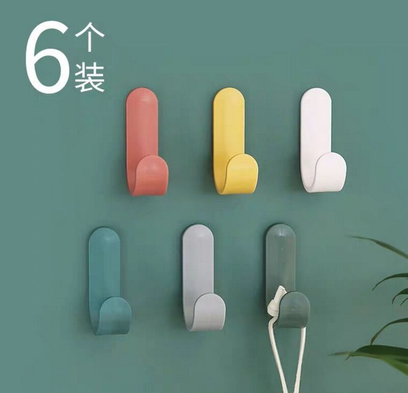 Simple and Creative Adhesive Hooks, Strong Traceless Adhesive Hooks for Home Bathroom, No-Drill Clothes Hooks, Small Plastic Adhesive Hooks Simple and Creative Adhesive Hooks, Strong Traceless Adhesive Hooks for Home Bathroom, No-Drill Clothes Hooks, Small Plastic Adhesive Hooks