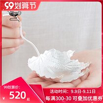 Pure silver tea leak leaf tea filter creative tea filter tea filter kung fu tea accessories tea compartment tea filter