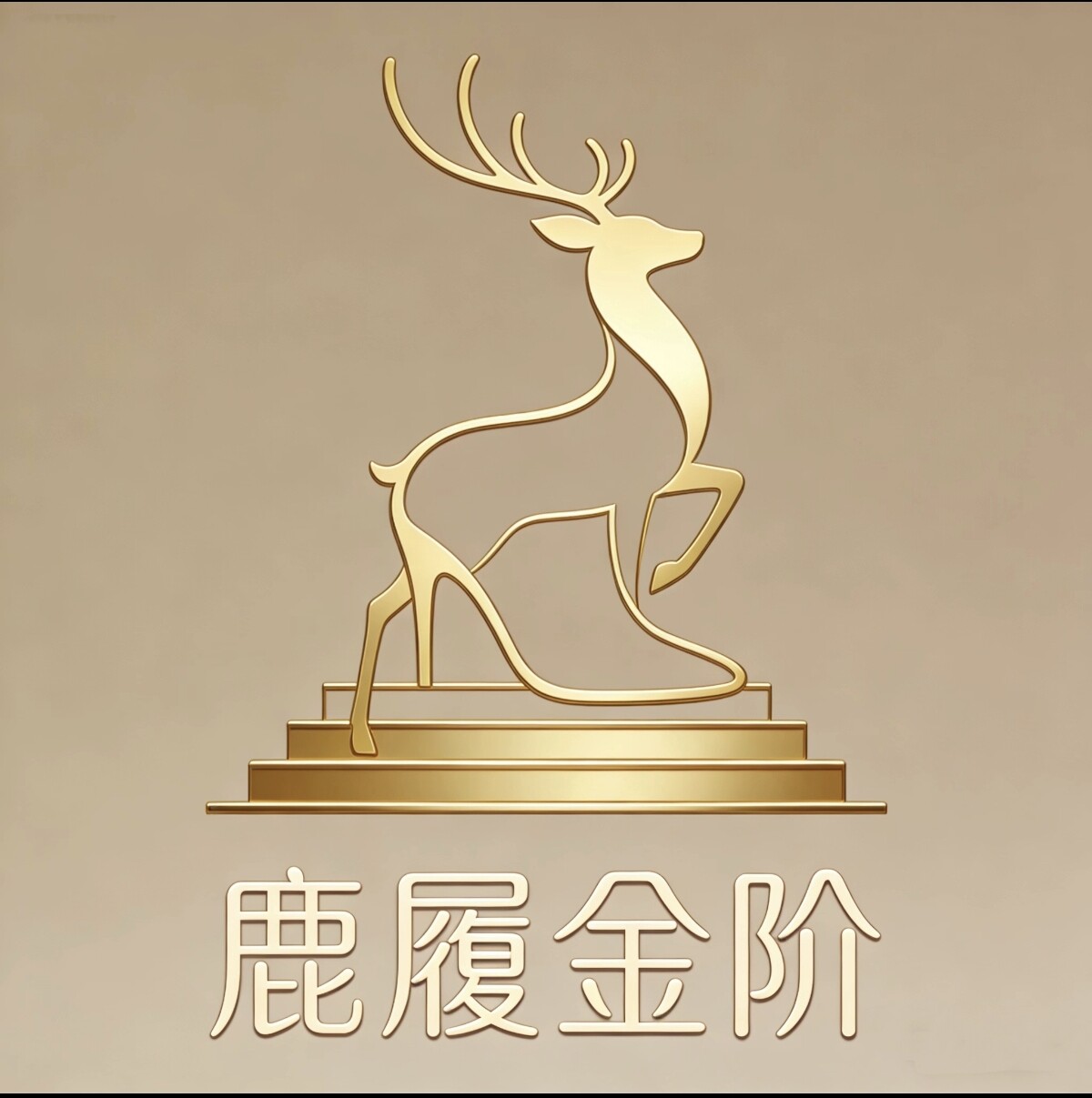 鹿履金阶女鞋