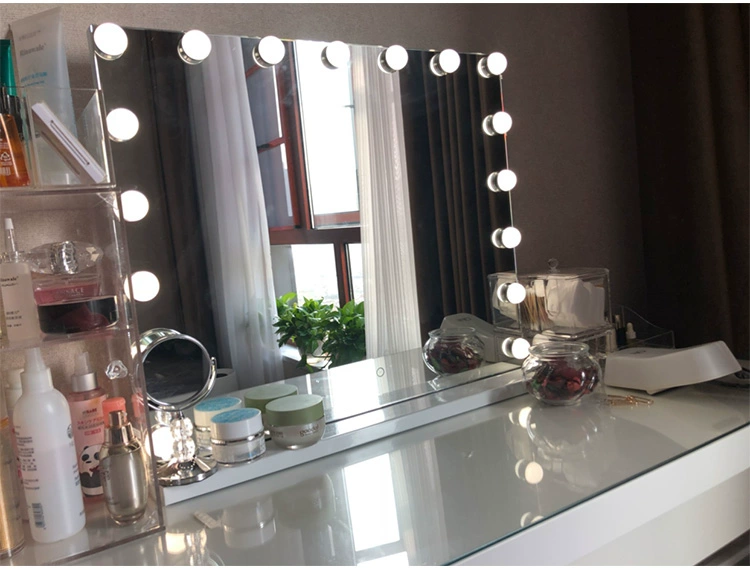 HD gương trang điểm gương máy tính để bàn gương lớn vanity với ánh sáng trang điểm điền ánh sáng gương nhà trang điểm gương - Gương