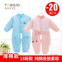 Babyiesies mùa xuân và mùa thu mùa đông cotton cổ tay dài áo choàng sơ sinh cotton mỏng ấm tập mở cao trào trang phục áo liền quần ngộ nghĩnh cho bé