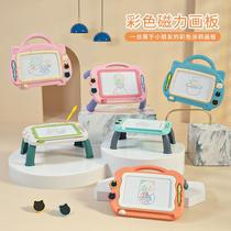 Baby drawing board baby childrens drawing board table magnetic iron dust-free drawing board household color writing board erasable artifact