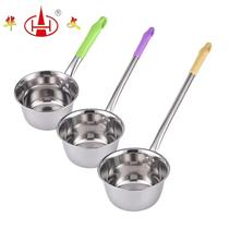 Stainless steel water spoon kitchen water ladle with hook water ladle large soup spoon porridge spoon commercial long handle water spoon