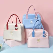 Macaron insulated bag portable large-capacity outdoor aluminum foil thickened lunch bag waterproof and oil-free work meal bag