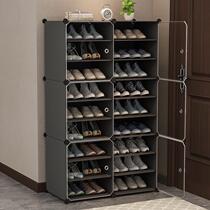 Shoe cabinet free of installation with door simple household storage cabinet transparent ant multi-layer bedroom shoe cabinet dormitory door box