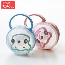 Baby pacifier box anti-drop chain teether anti-lost rope pacifier box suitable for Jiaeryou pacifier storage box