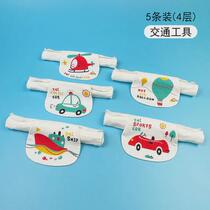Baby sweat-absorbent towel childrens pure cotton gauze kindergarten pad back cotton large size boy and girl baby sweat towel